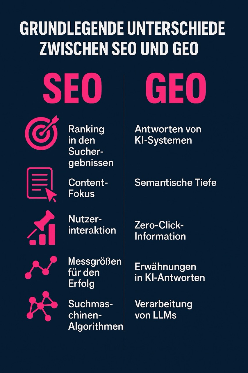 SEO vs. GEO Gegenüberstellung